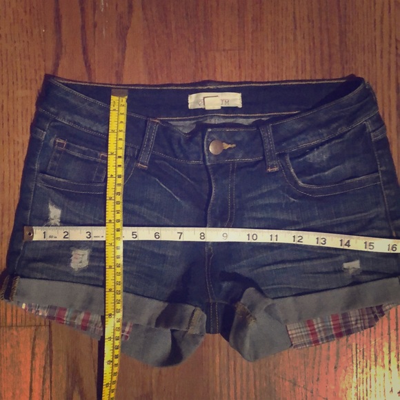 2.1 Denim Pants - 2.1 Denim Short Shorts, Distressed Sz 27 2.1 Denim Pants - 2.1 Denim Short Shorts, Distressed Sz 27